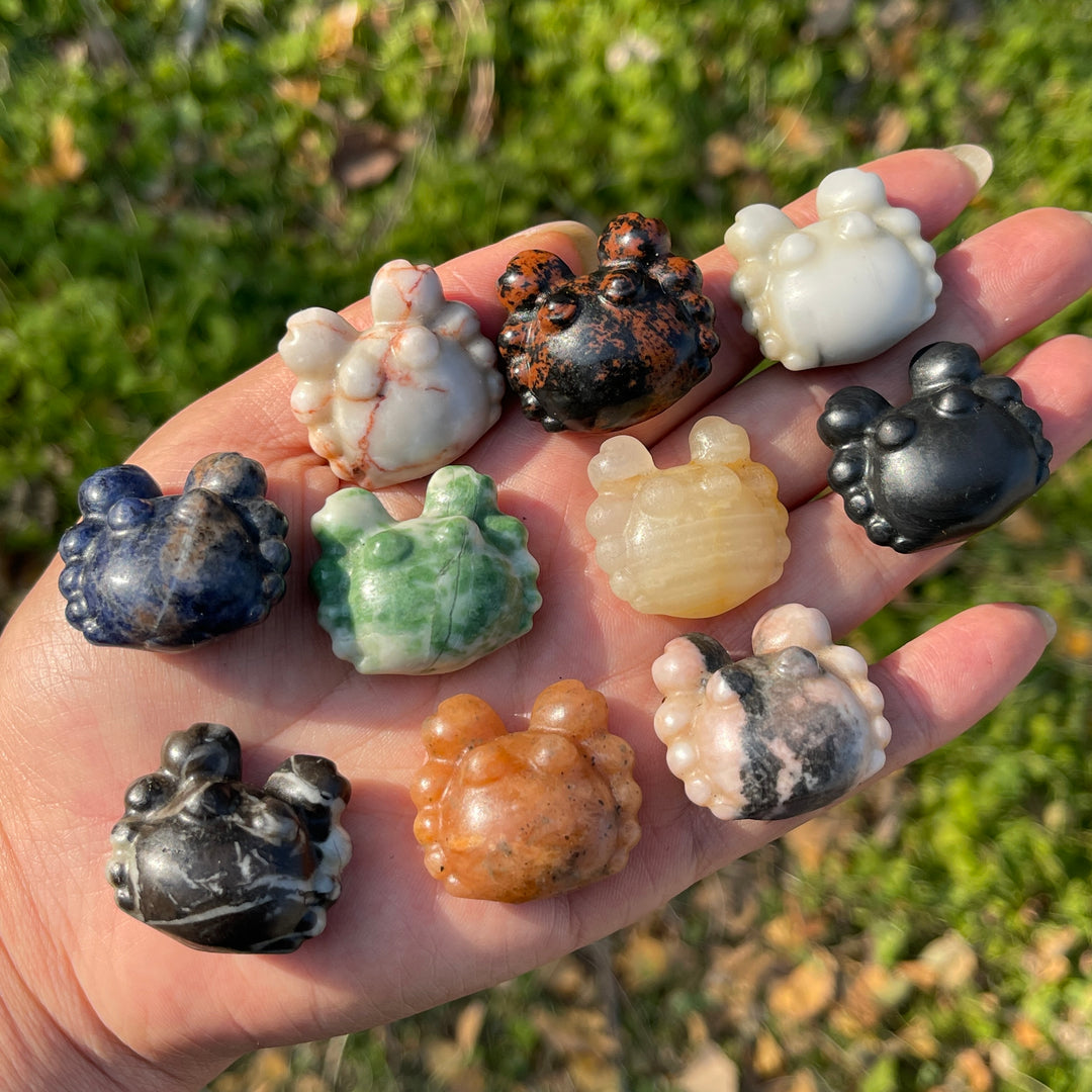Natural Crystal Carving Mini Crab