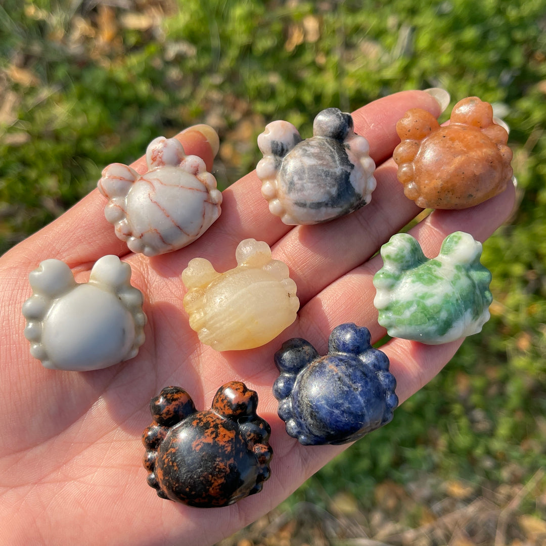 Natural Crystal Carving Mini Crab