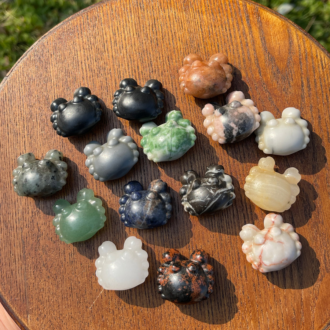 Natural Crystal Carving Mini Crab