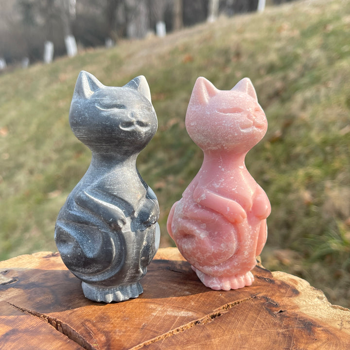 Natural Crystal Carving Standing Cat