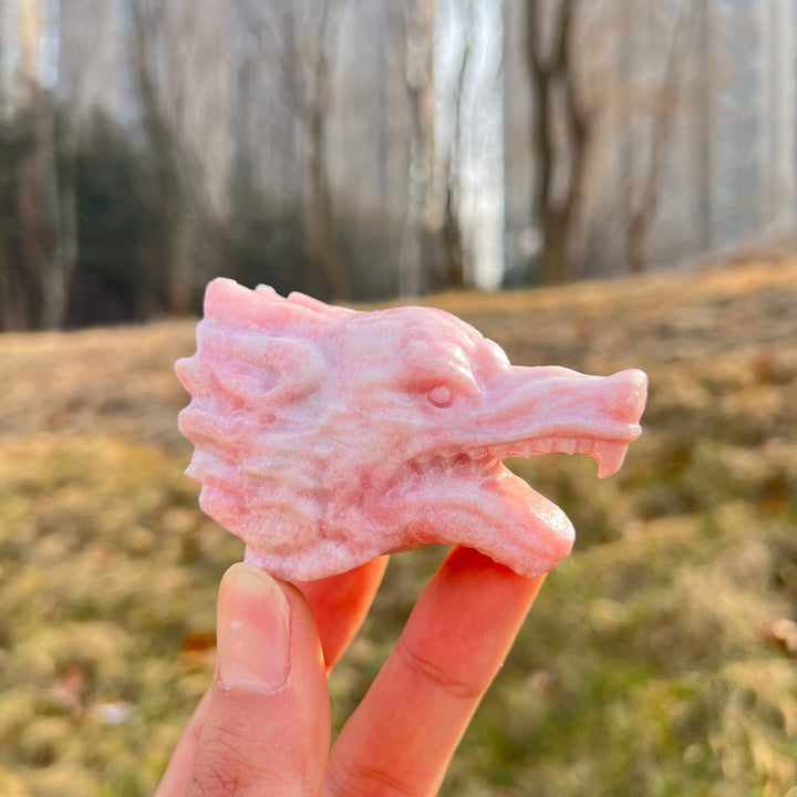 Unique,Natural Crystal Pink Opal Carvings