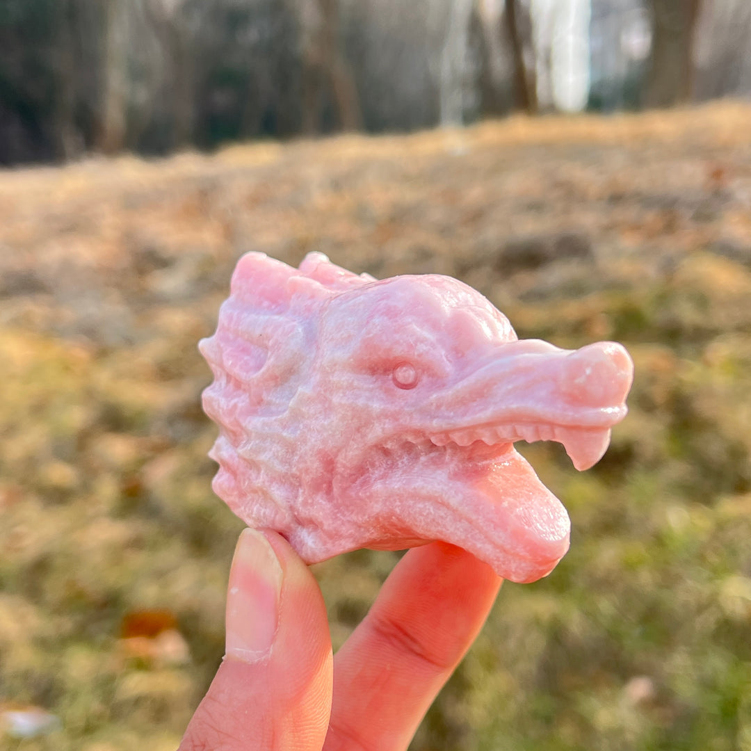 Unique,Natural Crystal Pink Opal Carvings