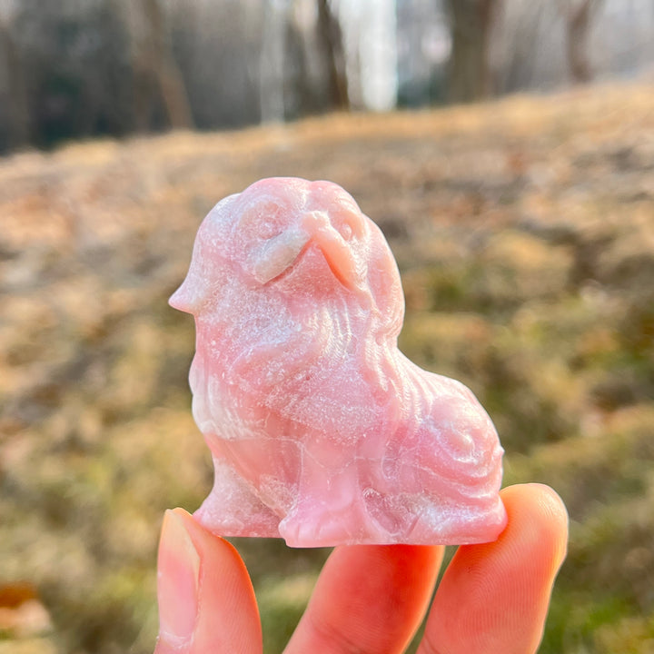 Unique,Natural Crystal Pink Opal Carvings