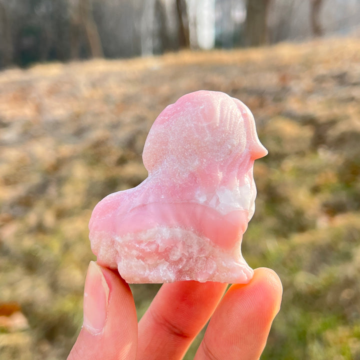 Unique,Natural Crystal Pink Opal Carvings