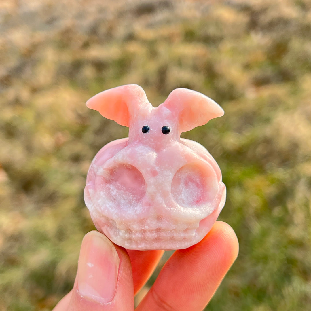 Unique,Natural Crystal Pink Opal Carvings