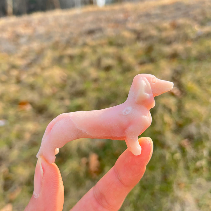 Unique,Natural Crystal Pink Opal Carvings