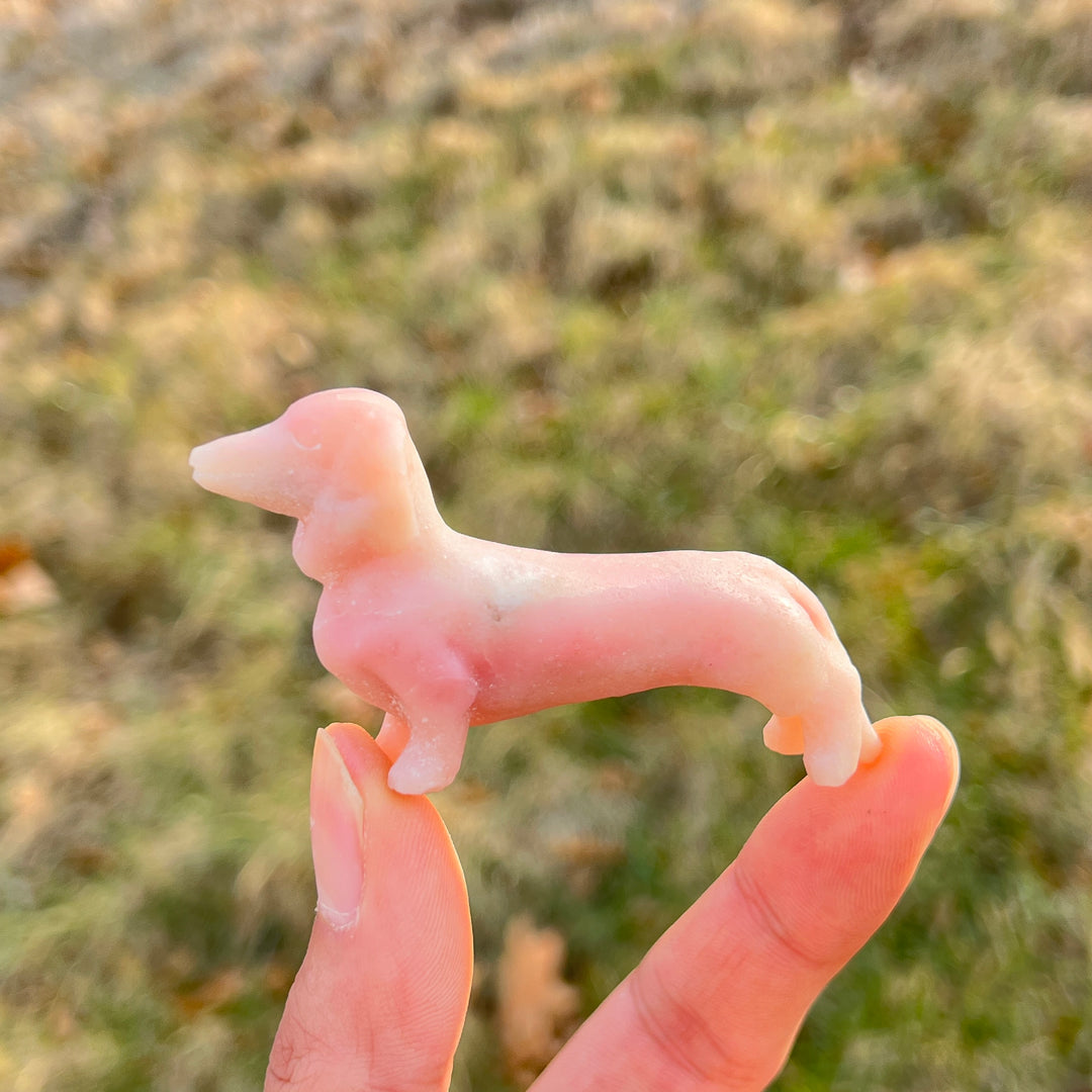 Unique,Natural Crystal Pink Opal Carvings