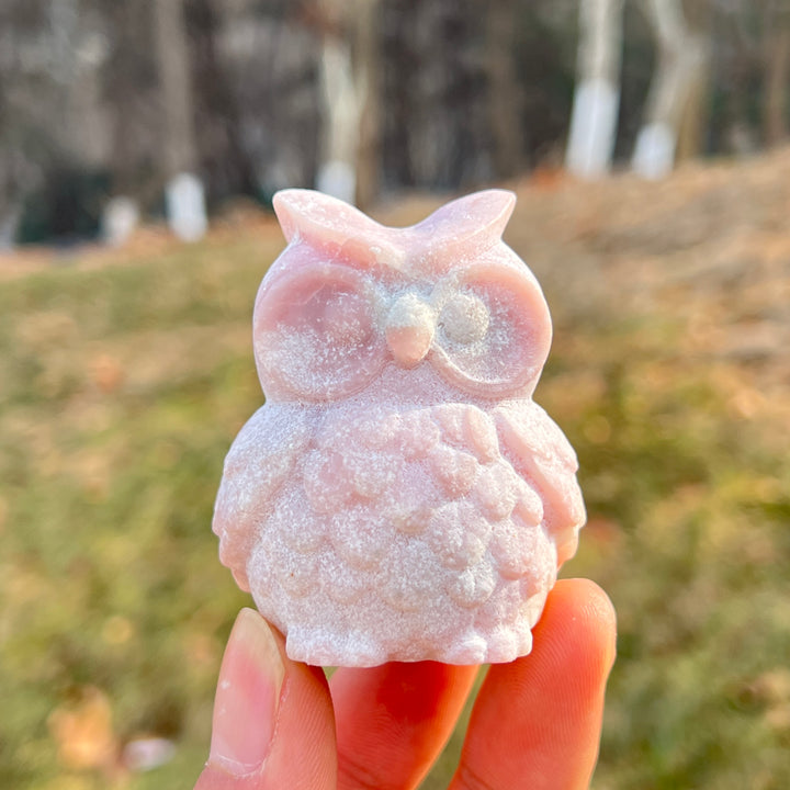 Unique,Natural Crystal Pink Opal Carvings