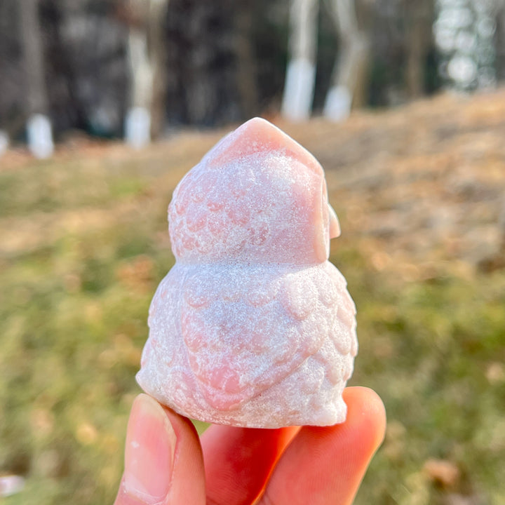 Unique,Natural Crystal Pink Opal Carvings