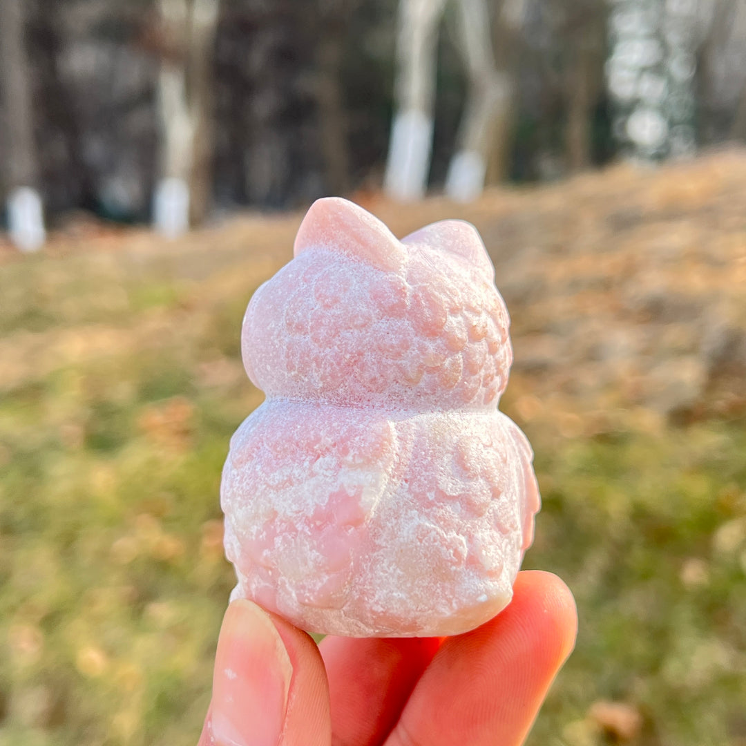 Unique,Natural Crystal Pink Opal Carvings
