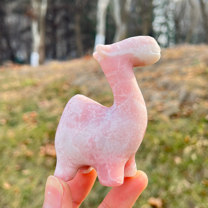 Unique,Natural Crystal Pink Opal Carvings