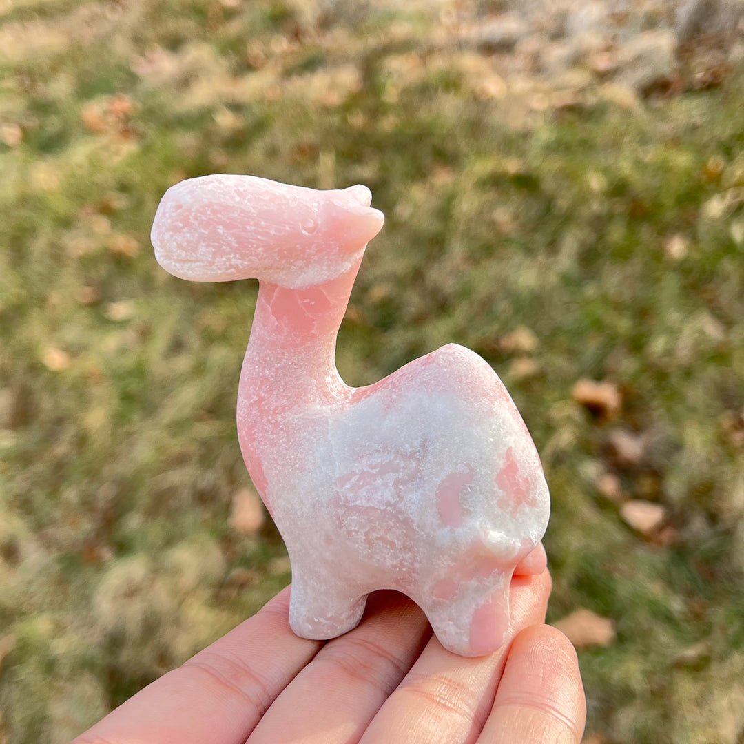 Unique,Natural Crystal Pink Opal Carvings