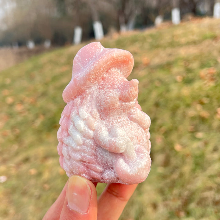 Unique,Natural Crystal Pink Opal Carvings