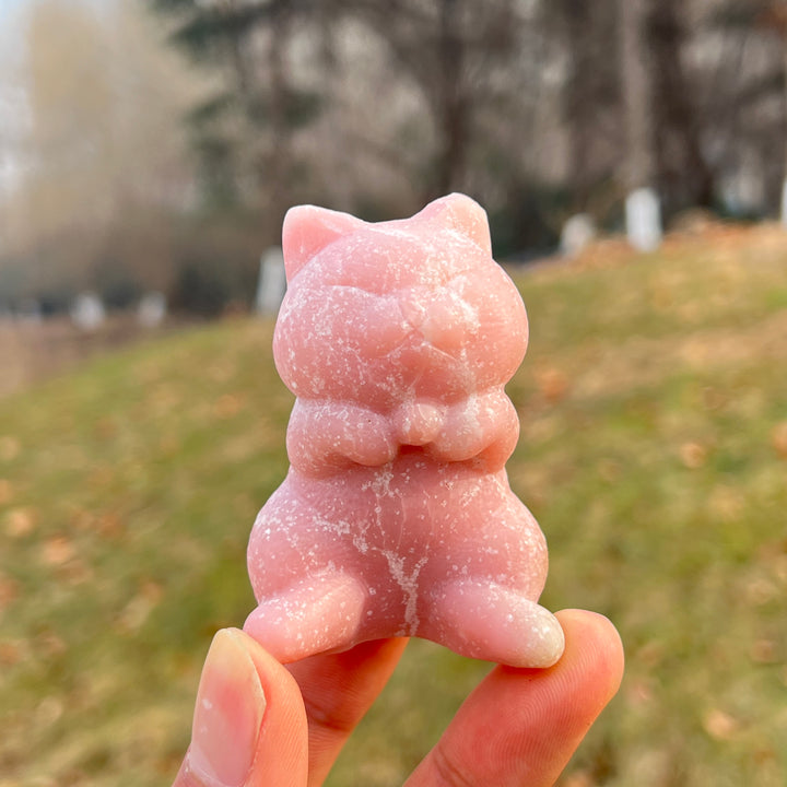 Unique,Natural Crystal Pink Opal Carvings
