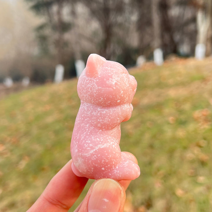 Unique,Natural Crystal Pink Opal Carvings