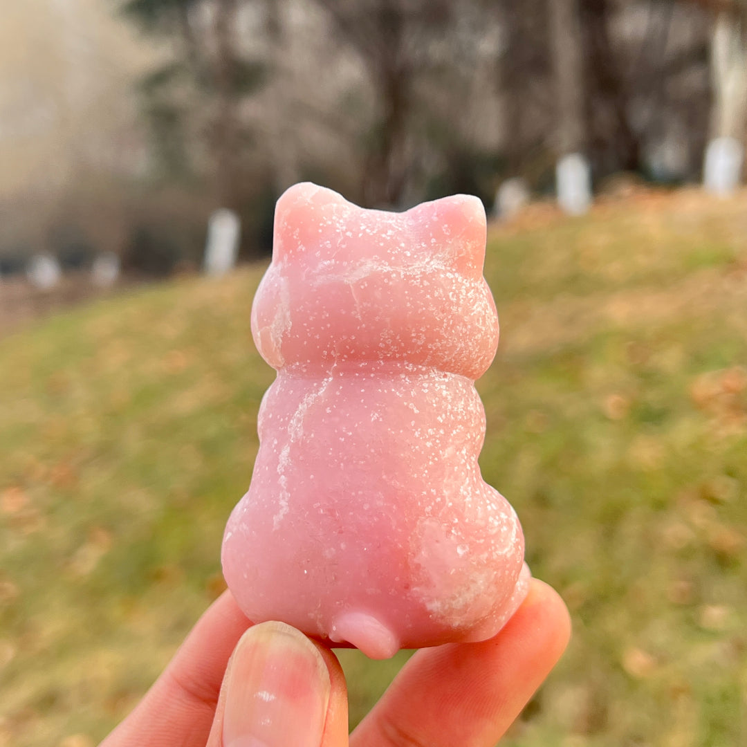 Unique,Natural Crystal Pink Opal Carvings