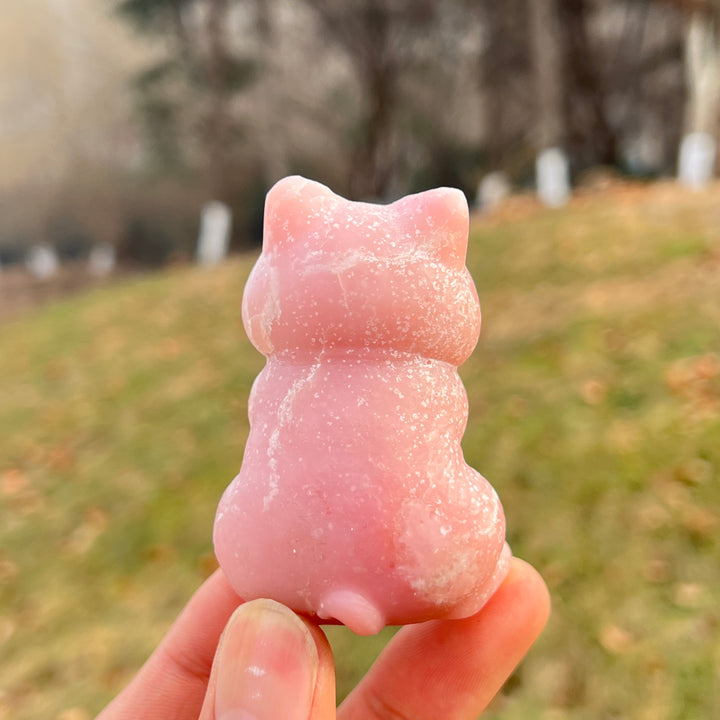 Unique,Natural Crystal Pink Opal Carvings