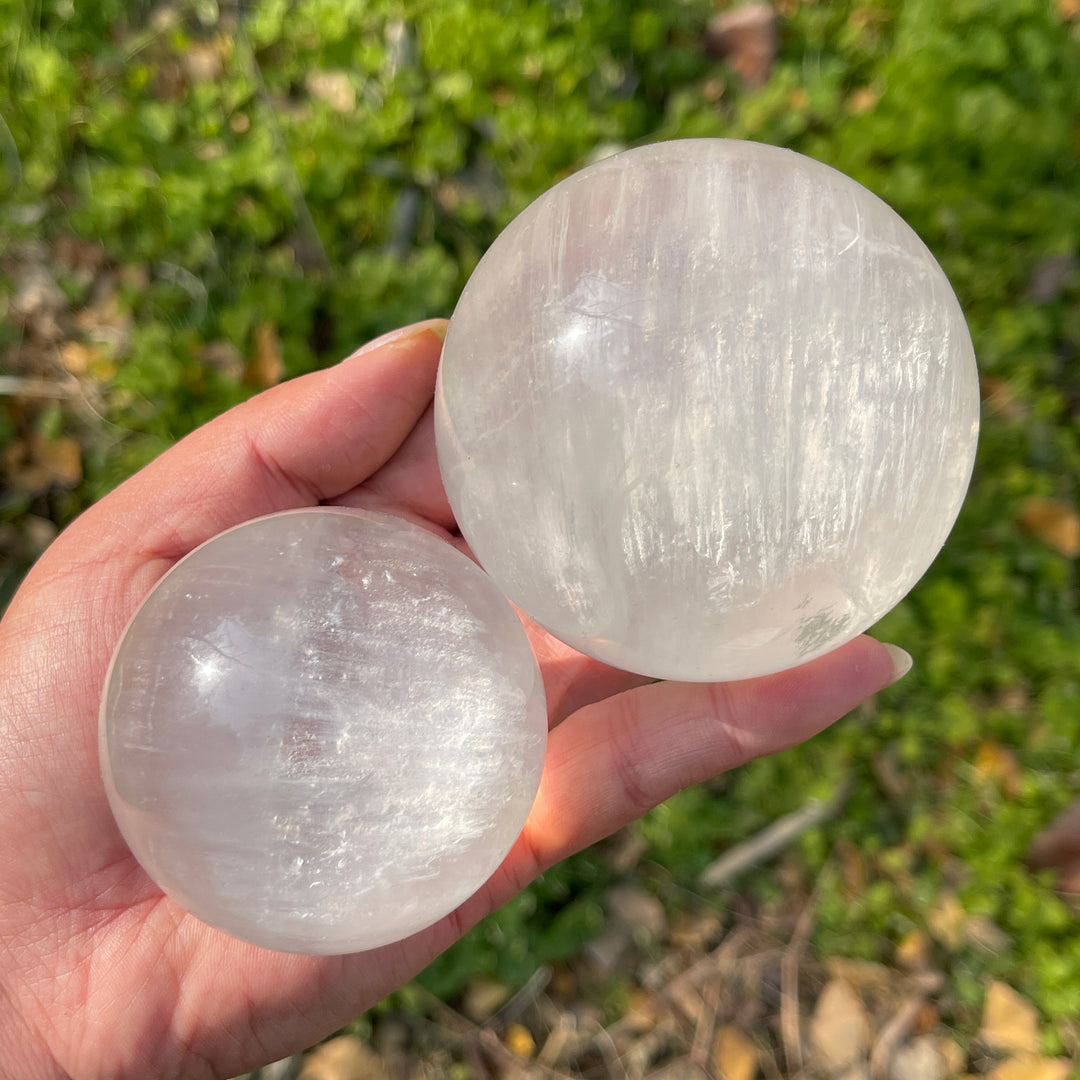 Natural Crystal White Fluorite Sphere
