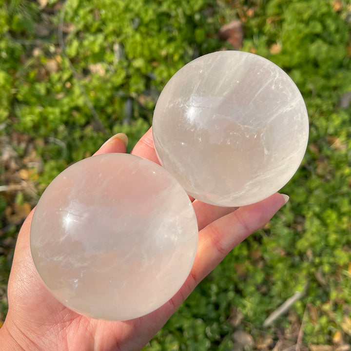 Natural Crystal White Fluorite Sphere