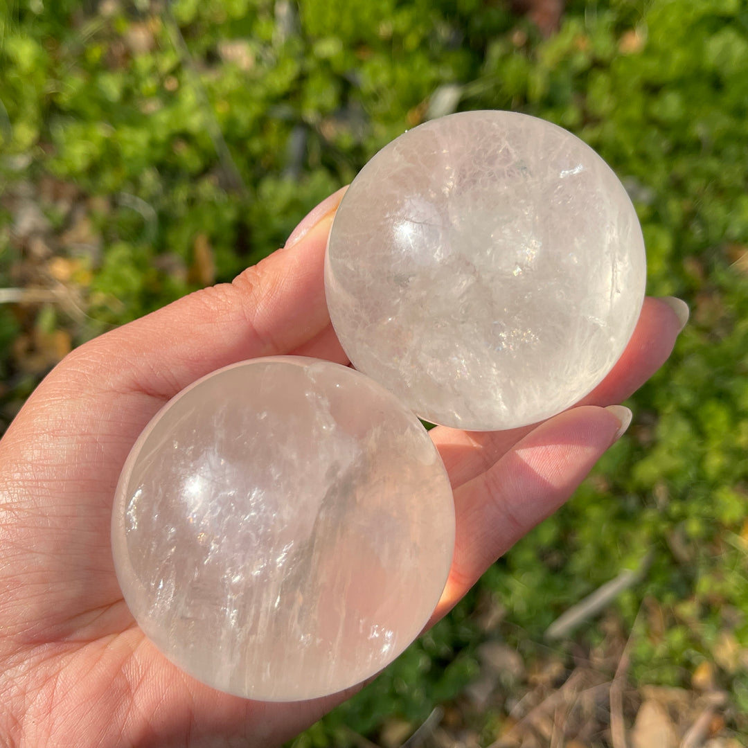 Natural Crystal White Fluorite Sphere