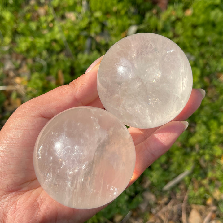 Natural Crystal White Fluorite Sphere
