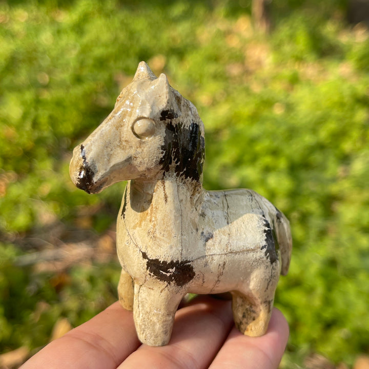 Natural Crystal Carving Picture Jasper Horse