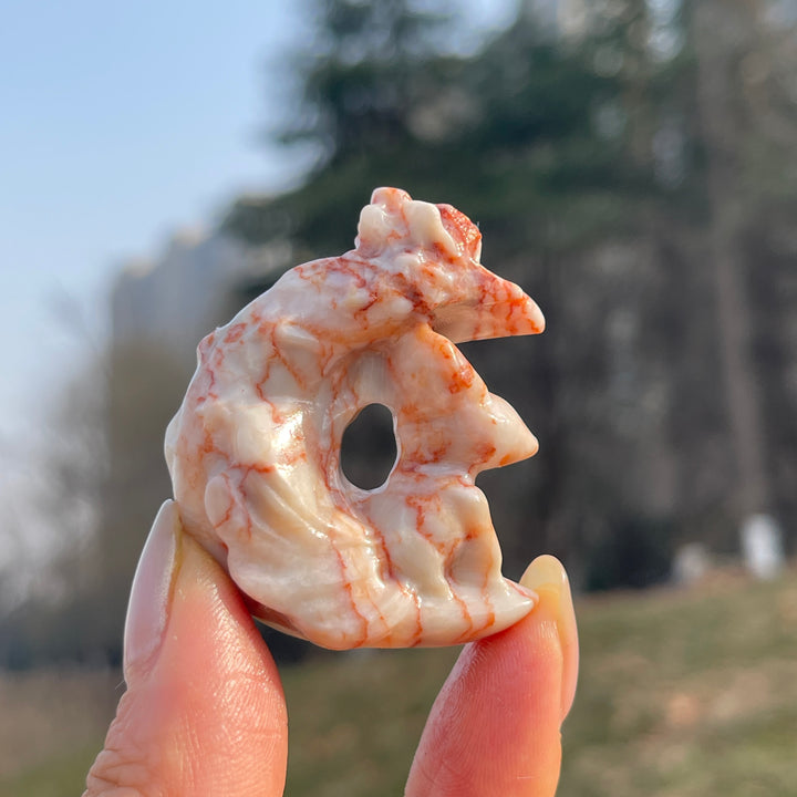 Natural Crystal Carving Moon Nine-Tailed Fox