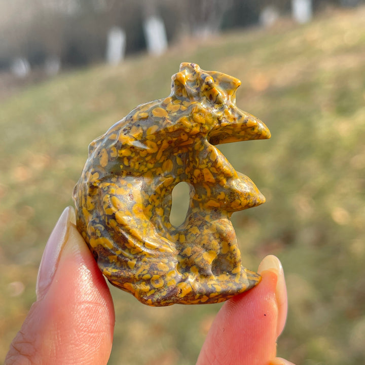 Natural Crystal Carving Moon Nine-Tailed Fox