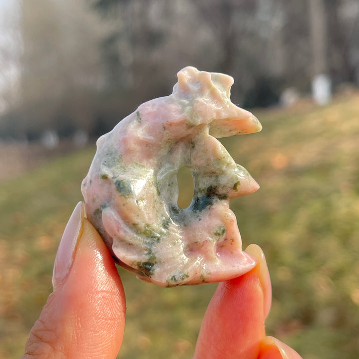 Natural Crystal Carving Moon Nine-Tailed Fox