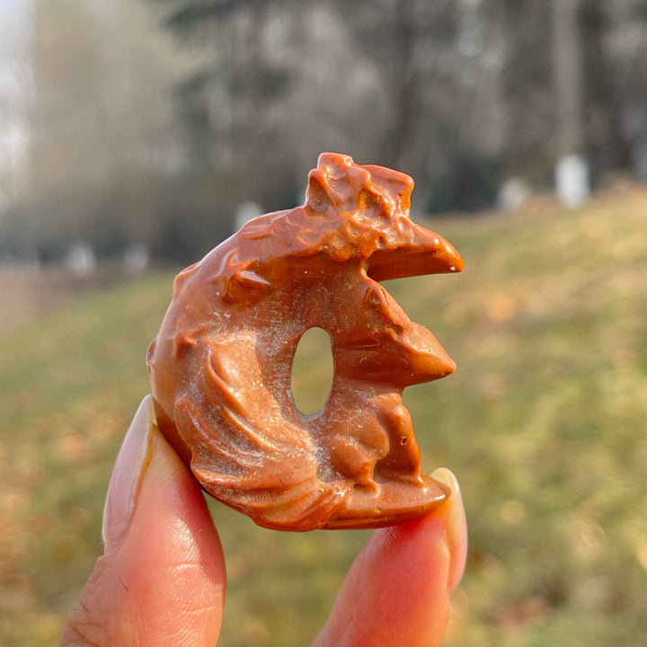 Natural Crystal Carving Moon Nine-Tailed Fox