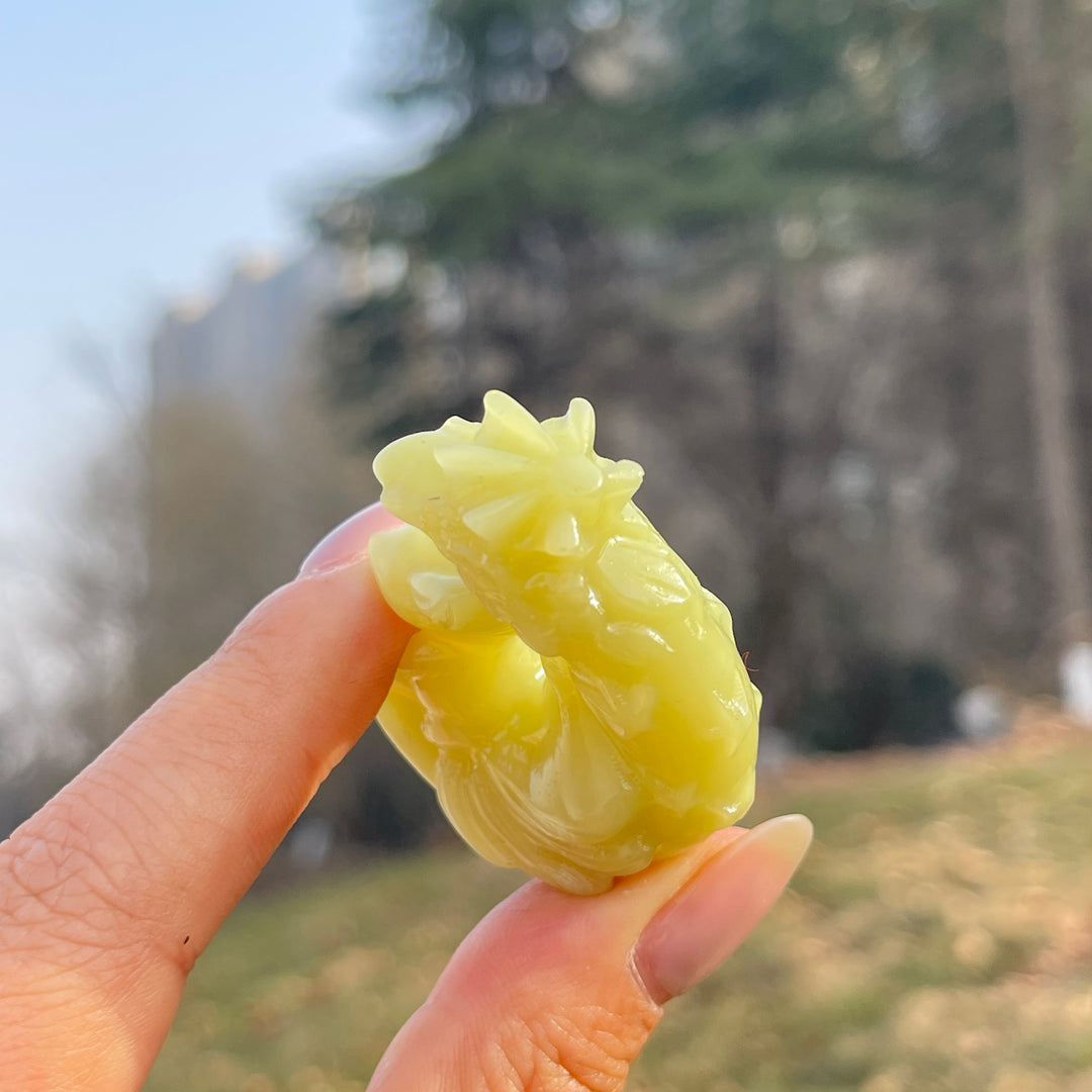 Natural Crystal Carving Moon Nine-Tailed Fox