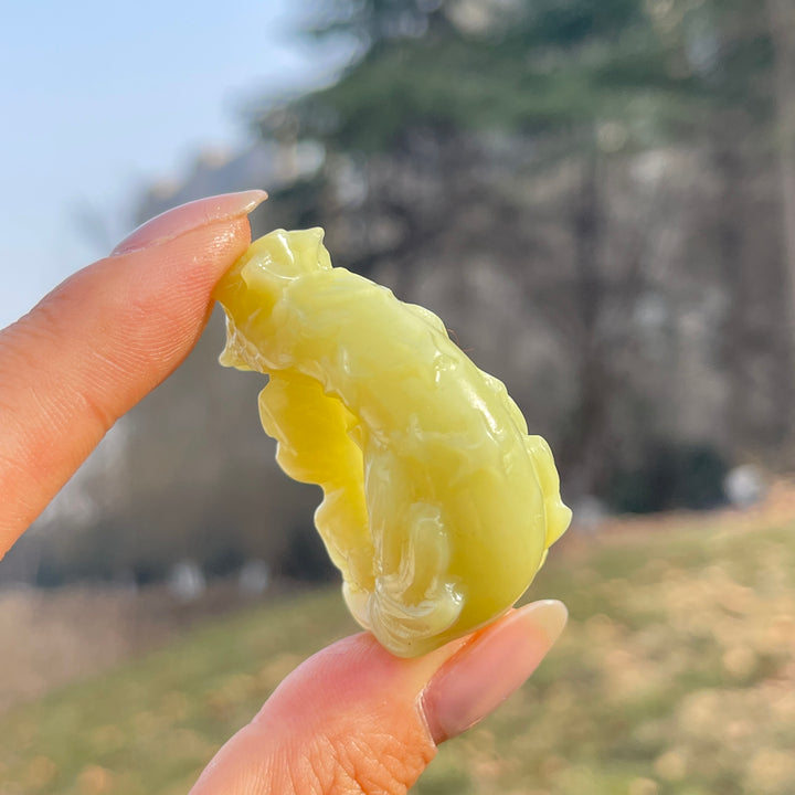Natural Crystal Carving Moon Nine-Tailed Fox