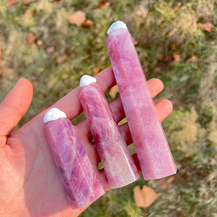 Natural Crystal Purple Rose Quartz Point