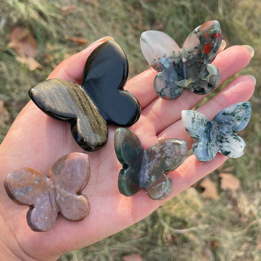 Natural Crystal Carving 3D Butterfly