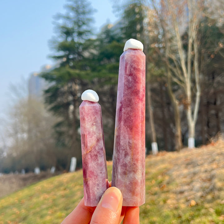 Natural Crystal Purple Rose Quartz Point