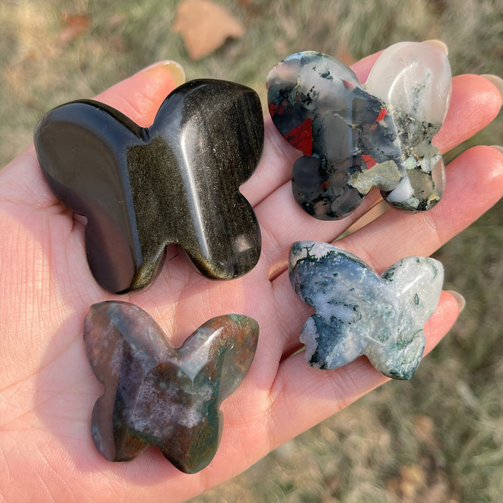 Natural Crystal Carving 3D Butterfly