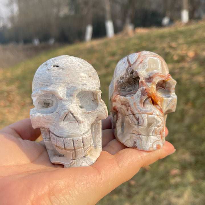 Unique,Natural Crystal Agate Skull