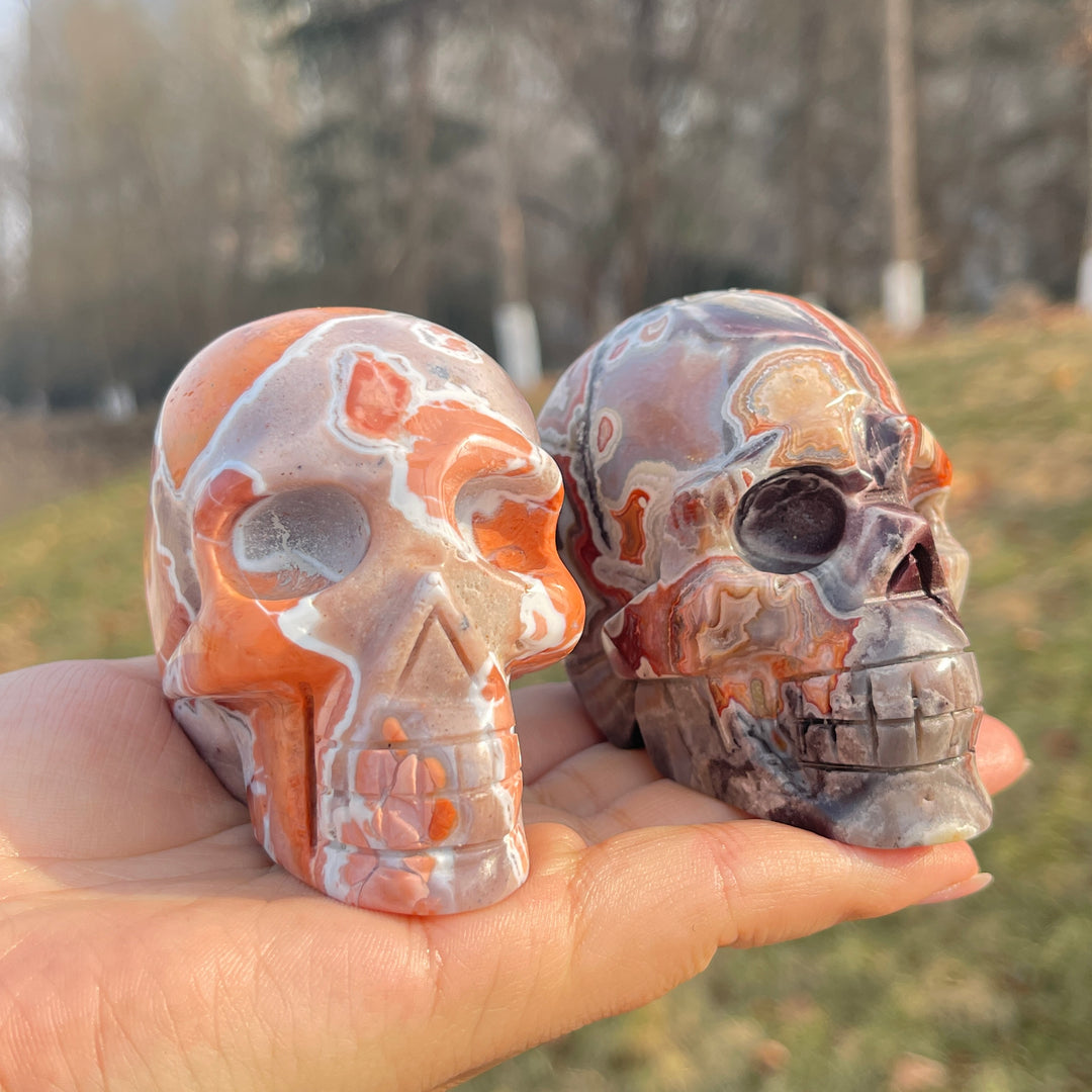 Unique,Natural Crystal Agate Skull
