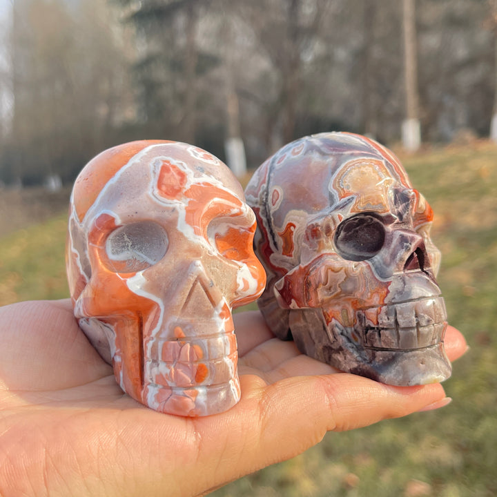 Unique,Natural Crystal Agate Skull