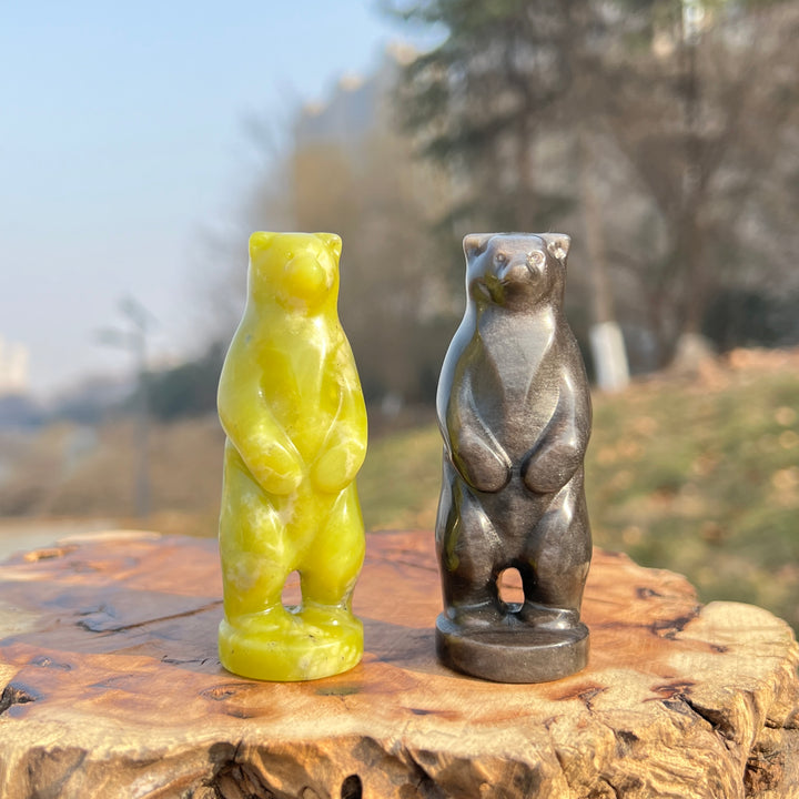 Natural Crystal Carving Standing Bear