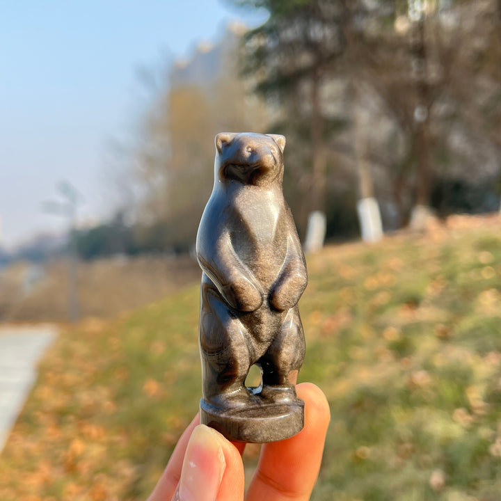 Natural Crystal Carving Standing Bear