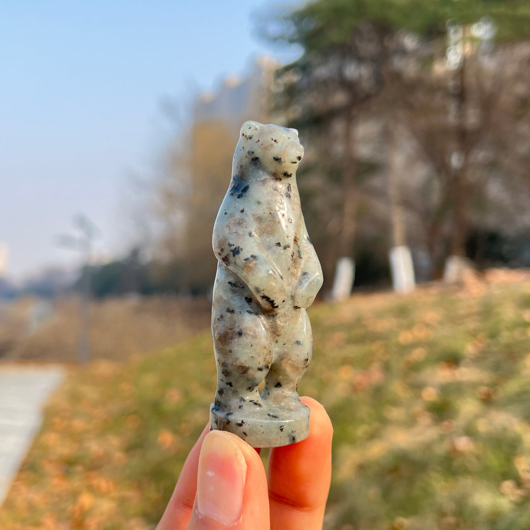 Natural Crystal Carving Standing Bear