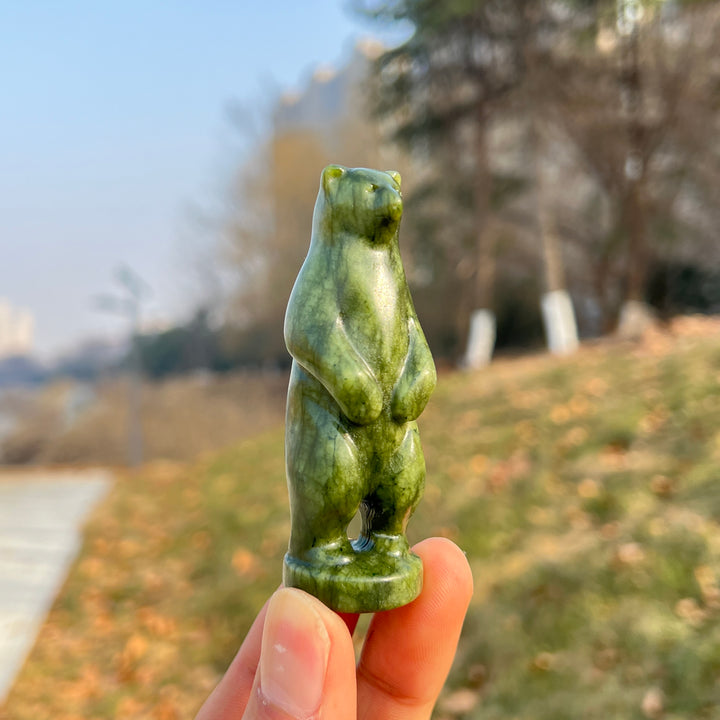 Natural Crystal Carving Standing Bear