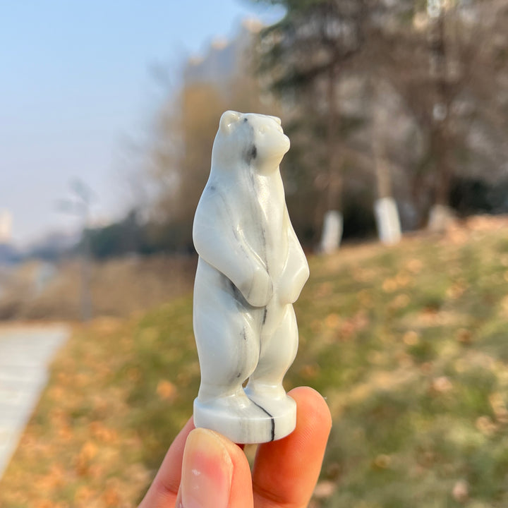 Natural Crystal Carving Standing Bear