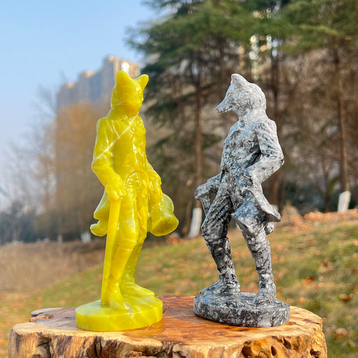 Natural Crystal Carving Gentleman Werewolf