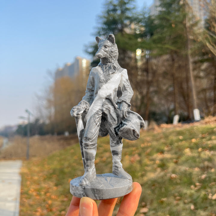 Natural Crystal Carving Gentleman Werewolf
