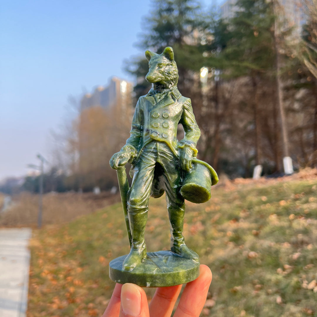 Natural Crystal Carving Gentleman Werewolf