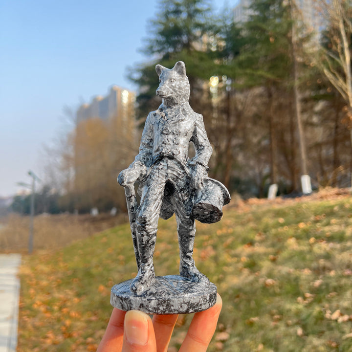 Natural Crystal Carving Gentleman Werewolf