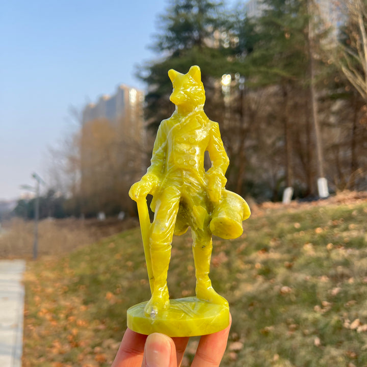 Natural Crystal Carving Gentleman Werewolf