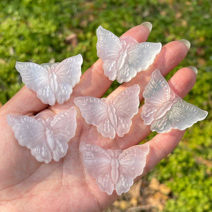 Natural Crystal Carving Selenite Butterfly